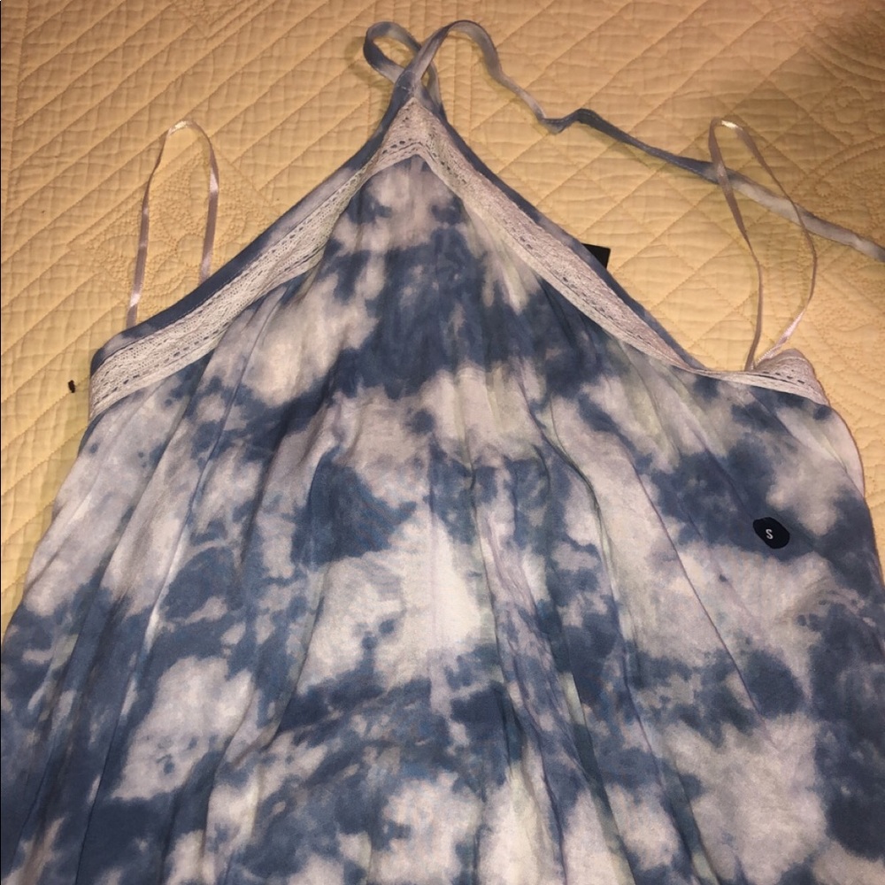 Tie-dye halter crop top